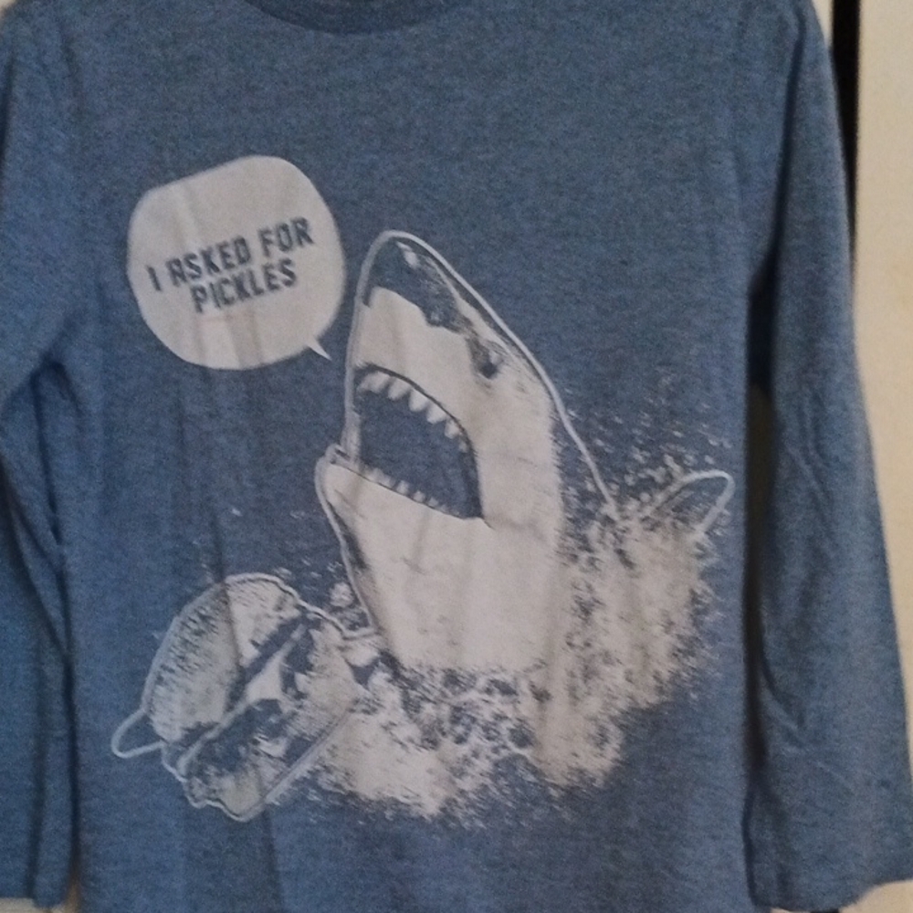 The Children's Place Blue Shark Long Sleeve Tee